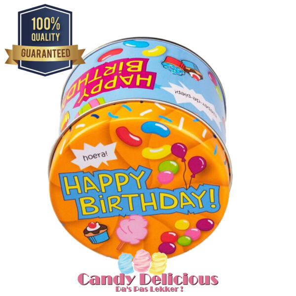 Snoepblik Happy Birthday Candy Delicious